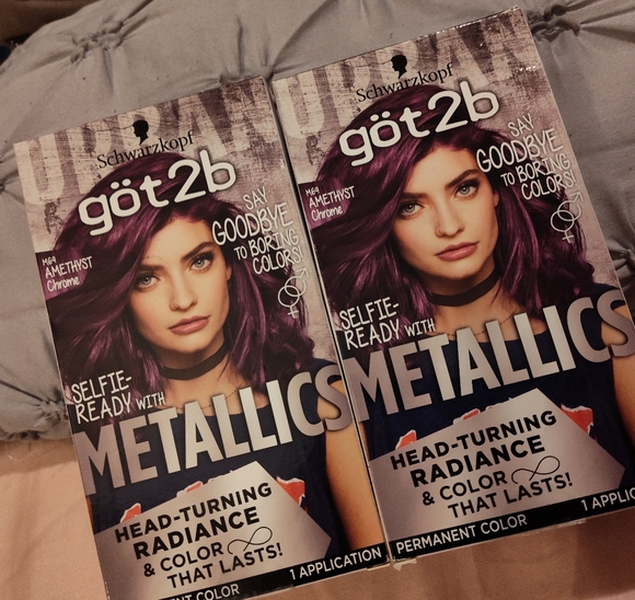 NEW! 1 Schwarzkopf Got2B Metallic Amethyst Chrome Hair Color - Picture 5 of 6